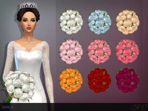 BEO Creations: WEDDING BOUQUET • Sims 4 Downloads Sims 3 Wedding, Sims 4 Wedding Dress, Cc Accessories, 4 Poses, Girl Crafts, Sims 4 Teen, Sims 4 Dresses, Sims4 Clothes, Sims 4 Update