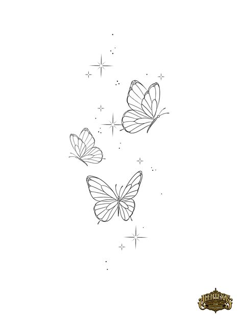 Butterfly Tattoo Elegant, Butterfly Lower Arm Tattoo, Three Butterfly Tattoo Designs, Butterfly Sternum Tattoo Women, Butterfly Tattoo Shoulder Blade, Butterfly And Stars Tattoo, Buterfluffy Tatoos, Sun And Butterfly Tattoo, Tattoos On Back Of Arm