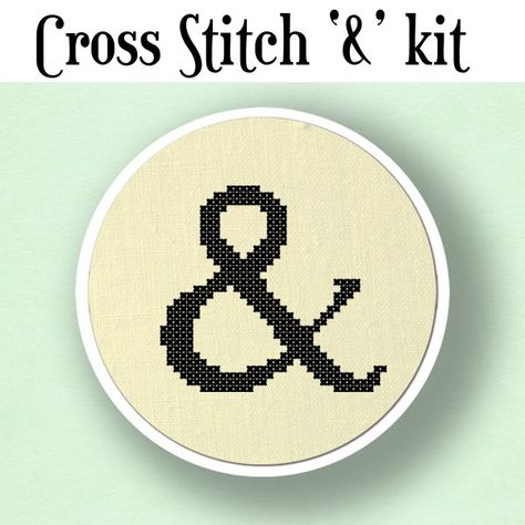 you can never have too many cross-stitches although I think ampersands are out now! Cross Stitches, Stitch Kit, Cross Stitch Kit, Sewing Ideas, Cross Stitch Patterns, Initials, Cross Stitch, Sewing, Pattern