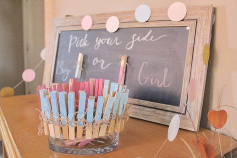 Gender reveal boy or girl pins Gender Reveal Clothes Pins, Gender Reveal Pins, Gender Reveal Boy, Gender Reveal Diy, Close Pin, Boy Gender Reveal, Girls Clips, Diy Pins, Girls Pin