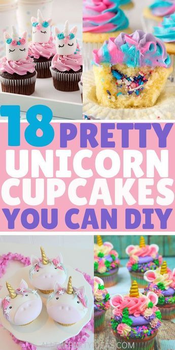 Mermaid Harry Potter, Unicorn Birthday Cupcakes, Cupcake For Birthday, Unicorn Cupcakes Ideas, Easy Diy Cake, Diy Unicorn Cake, Diy Ice Cream Cake, Make A Unicorn, Pops Recipes