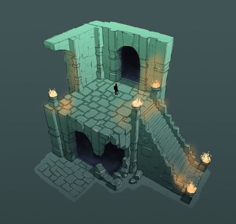 ArtStation - Dungeon concept snippet Game Dungeon Concept Art, Medieval Castle Interior Concept Art, Dungeon Art Concept, Dungeon Concept Art Environment, Fantasy Dungeon Concept Art, Fantasy Dungeon Art, Dungeon Reference, Dungeon Concept Art, Dungeon Drawing