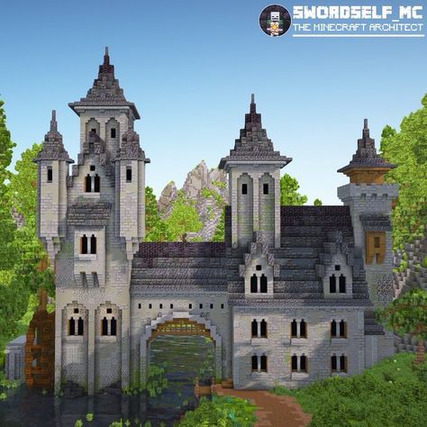 (1) Swordself on Twitter: "Watermill castle built with @paintergigi @waspycraft and Airtug Built on https://t.co/OGbSONE1jz, join us now! ———————————————————— #Minecraft #minecraftart #マインクラフト #Collab https://t.co/MUpPZxjTls" / Twitter Minecraft Fantasy Castle Blueprints, Castle Minecraft Layout, Moss Castle Minecraft, Castle Aesthetic Minecraft, Minecraft Midevil Bridges, Small Medieval Castle Minecraft, Minecraft Castle Exterior, Midevil Buildings Minecraft, Minecraft Fairytale Castle