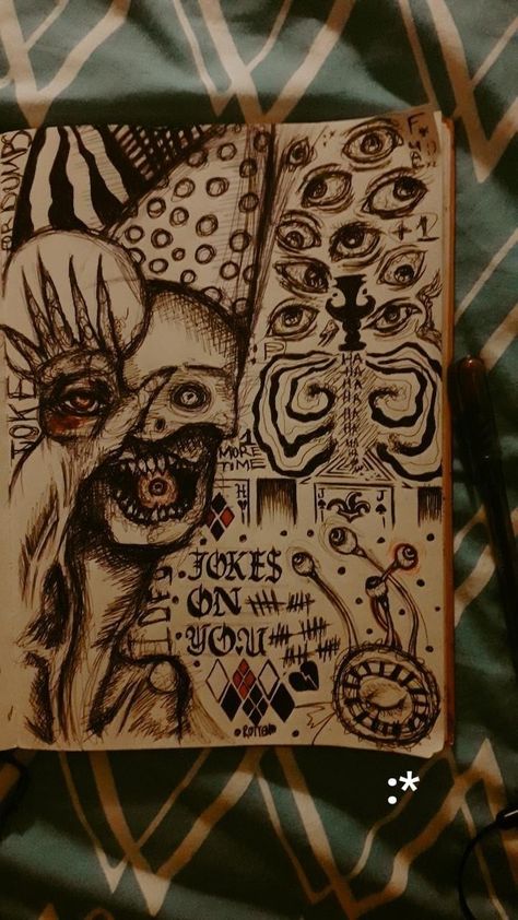 Schizophrène Art, Dark Sketchbook, Dark Doodles, Some Drawings, Creepy Drawings, Arte Grunge, Arte Peculiar, Meaningful Drawings, Sketchbook Art Journal