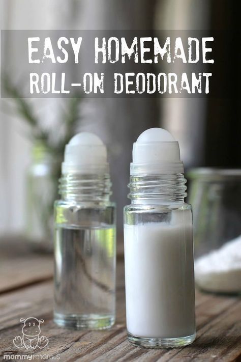 Easy Homemade Roll-On Deodorant Recipe - If you've ever wished for an easy, oil-free deodorant option that doesn't leave stains on snug fitting clothing, I think you'll love this recipe! Easy Homemade Rolls, Deodorant Recipe, Deodorant Recipes, Diy Deodorant, Homemade Deodorant, Homemade Rolls, Diy Kosmetik, Homemade Lotion, Home Remedies For Hair