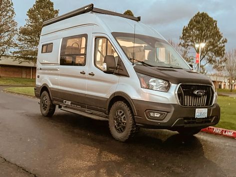 Ford AWD camper van cranks up next-level versatility and autonomy Camper Van Renovation, Transit Camper Van, Small Motorhomes, Inset Stoves, Ford Transit Camper, Transit Camper, Small Rv, Campervan Life, Van Conversions