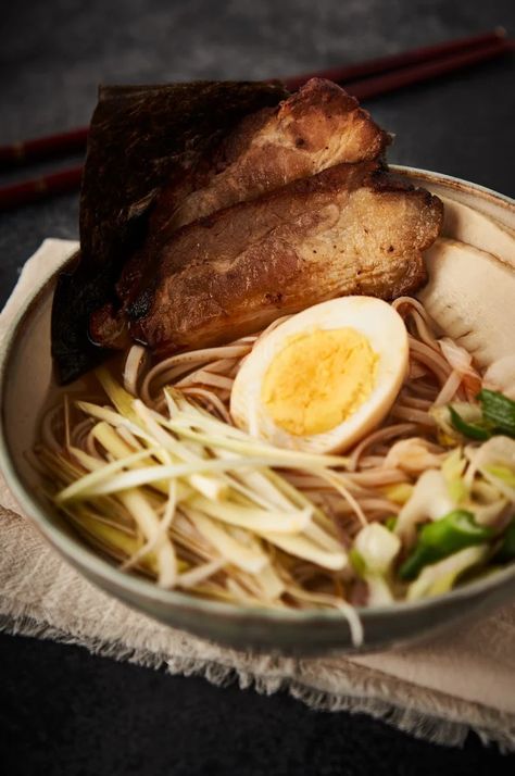 How to Make Chashu– SushiSushi Ramen Eggs, Ramen Toppings, Ramen Egg, Japanese Sauce, Tonkotsu Ramen, Braised Pork Belly, Pickled Ginger, Tender Meat, Seasoned Rice