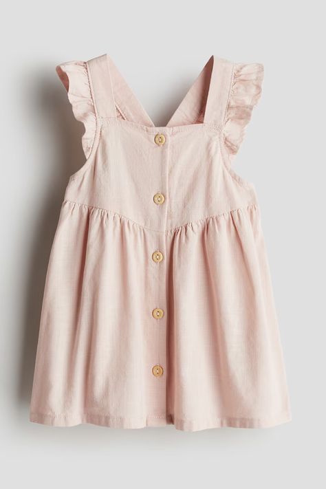 Baby Girl Clothes | Dresses Coats Jackets & More | H&M US Pink Family Pictures Outfits, Light And Airy Photography, Lookbook Casual, Light Dusty Pink, Winter Coat Dress, Active Swimwear, Romper Suit, Wood Buttons, Cotton Romper