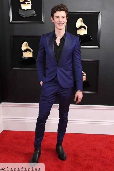 Violet Shirt Outfit Men, Violet Shirt Outfit, Dark Purple Suit, Grammy Awards Red Carpet, Teddy Boy, Black Dress Shirt, Purple Suit, Shawn Mendes Imagines, Shirt Outfit Men