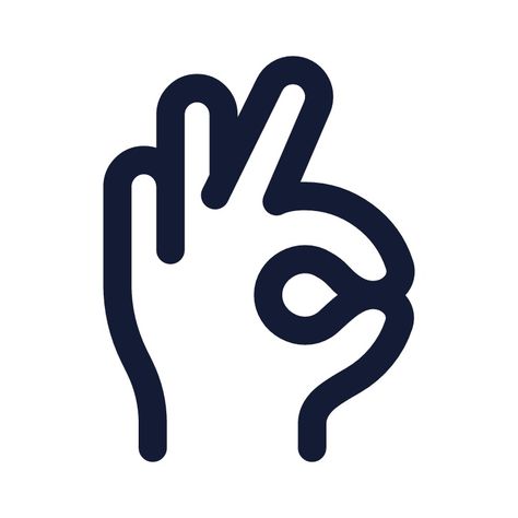 Ok Finger Icon | Stroke | Rounded | Hugeicons Pro Hands Icon, React Native, Icon Pack, Icon Font, Free Download