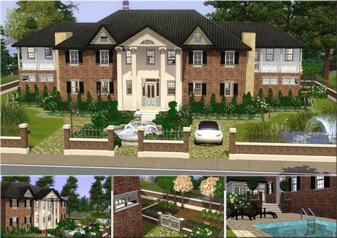 Sims 3 Mansion, Sims 3 Houses Plans, Sims 3 Houses Ideas, Casas The Sims Freeplay, Humble House, Beautiful Beach Houses, Luxurious Mansion, American House Plans, Sims 4 House Plans