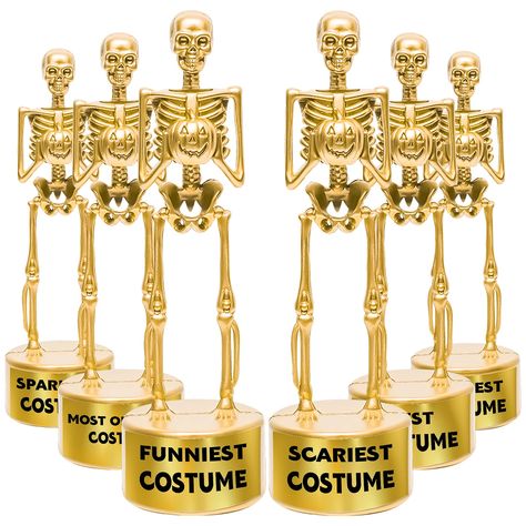 PRICES MAY VARY. Super Value Halloween Costume Awards Pack: There are 6 best costume skeleton trophies with 6 stickers in the box, you are free to choose the award to paste it to the trophy and present the corresponding winner. Perfect for Kids Halloween Trophies, Engraved Halloween Trophies, Halloween Contest Trophy, Halloween Prizes, Halloween Party Favors. Whether you're planning a Halloween party, an evening of trick or treat, these supplies guarantee this Halloween will be a scream. Unique Halloween Party Trophy, Skeleton Trophy, Adult Halloween Party Favors, Halloween Party Prizes, Rewards For Kids, Halloween Costume Awards, Bones Game, Halloween Trophies, Halloween Prizes