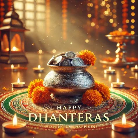 Celebrate Dhanteras with Heartfelt Wishes and Images Dhanteras Creative Post, Dhanteras Wishes Images, Dhanteras Images, Dhanteras Wishes, Cny Greetings, Happy Dhanteras Wishes, Birthday Posters, Beautiful Butterfly Pictures, Festival Wishes