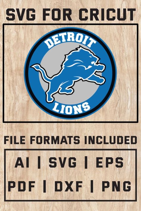 Football Team Logo, Free Svg Files For Cricut, Detroit Lions Football, Nfl Merchandise, Football Team Logos, Lions Football, Nfl Logo, Nfl Fans, Football Svg