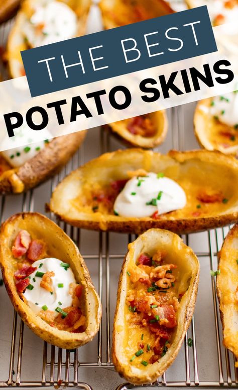 Baked Potato Skins, Best Healthy Dinner Recipes, Meat Eater, Bacon Potato, Creamed Potatoes, Fitness Community, Potato Skins, Fresh Chives, Smoked Bacon