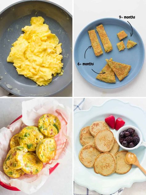 Breakfast Ideas Egg Free, 11 Month Old Food, Breakfast Ideas For Babies, Simple Egg Recipes, Baby Breakfast Ideas, Blw Breakfast Ideas, 9 Month Old Baby Food, Baby Led Weaning Breakfast, Recipes For Babies