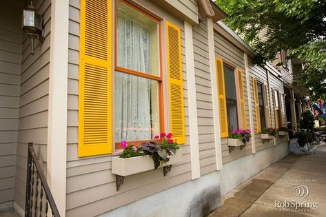 Yellow Shutters, Spring Pictures, Hotel Packages, Shutters Exterior, Hotel Website, Yellow Houses, Lake Cottage, Butter Yellow, Saratoga Springs