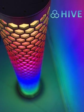 Hive Lamp | Lamp, Acrylic tube, Wood craft projects Led Lamp Diy, Legends Of Tomorrow, Dc Legends, Lamp Diy, Led Projects, Wood Craft Projects, Acrylic Tube, 3d Printing Projects, Led Diy