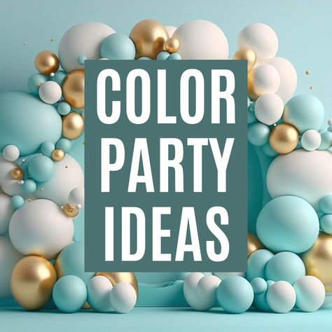 If you’re interested in throwing your own color themed party, here are some tips and ideas to help get you started. 18th Birthday Party Color Schemes, Blue Color Theme Party Ideas For Adults, Blue Color Theme Party Ideas For Adults Food, Color Party Ideas For Adults Blue Food, Color Party Ideas For Adults Blue, Teal Blue Birthday Party Ideas, Birthday Party Color Schemes, Birthday Color Schemes, Color Party Ideas