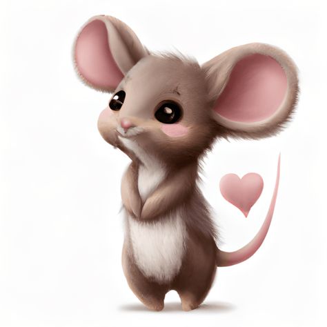 Mouse Drawing, Drawing Programs, Cute Animal Illustration, Pet Mice, Cute Mouse, Love Painting, 귀여운 동물, Animal Illustration, Nursery Art