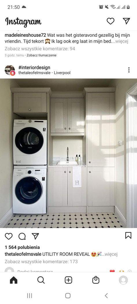 Laundry Room Storage Cabinet, Laundry Bathroom Combo, Washer Dryer Laundry Room, Laundry Reno, Small Utility Room, Wren Kitchen, House Extension Plans, Garage Bathroom, Laundry Room Renovation