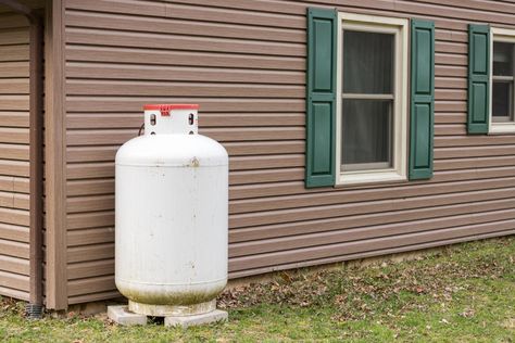 Small 100-Gallon Above-Ground Propane Tank Used For Home Heating and Cooking Tractor Supply Company, Propane Tanks, House Heating, Tank Stand, Small Tank, Propane Tank, Generators, Propane, 1 800