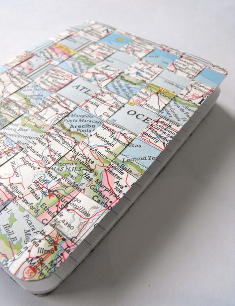 9 Inspired ways to use maps in home decor – SheKnows Diy With Kids, Map Notebook, Diy Notebook Cover, Notebook Diy, Map Crafts, Diy Notebook, Old Maps, Diy Journal, Handmade Books