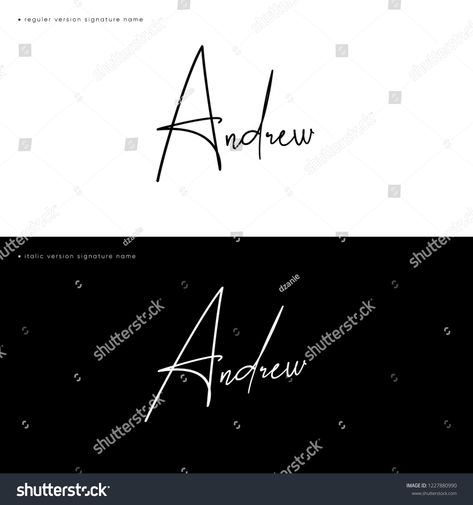 Andrew Tattoo Name, Andrew Name Tattoo, Calligraphy Signature, Lettering Name, Name Lettering, Calligraphy Sign, Calligraphy Signs, Signature Ideas, Name Tattoo