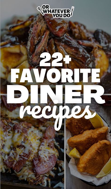 Restaurant Style Food Recipes, Best Diner Food, Diner Specials Ideas, Diner Food Truck, American Diner Food Recipes, Pub Classic Food, Dinner On A Dime, American Diner Recipes, Main Food Dish