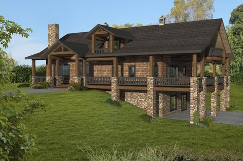 Craftsman Style House Plan - 3 Beds 2.5 Baths 2520 Sq/Ft Plan #117-978 - Houseplans.com Modern Farmhouse Ranch, Wraparound Porch, Craftsman Farmhouse, Basement Floor Plans, Country Craftsman, Craftsman Style House, Craftsman Style House Plans, Craftsman House Plan, Country House Plan