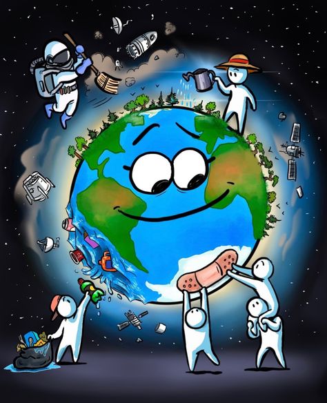 Environment Drawing Ideas, Save Environment Posters, Save Earth Drawing, Save Water Poster Drawing, Earth Day Drawing, Drawings With Meaning, Art Competition Ideas, Earth Day Posters, Time To Heal