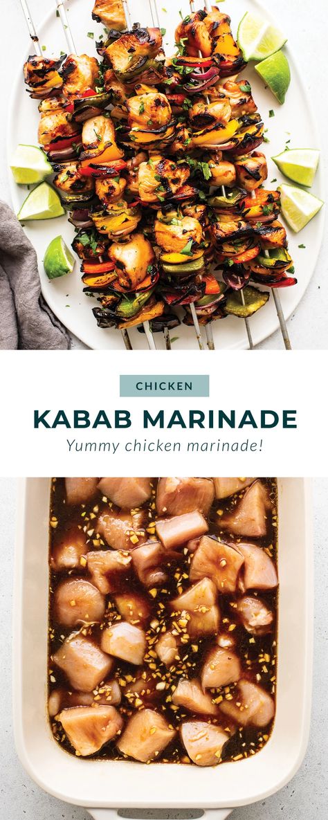 Chicken Shish Kabobs Marinade, Chicken Skewers Marinade, Shish Kabobs Marinade, Kabob Marinade Recipes, Veggie Marinade, Chicken Kabob Marinade, Chicken Shish Kabobs, Kabob Marinade, Chicken Kabob Recipes