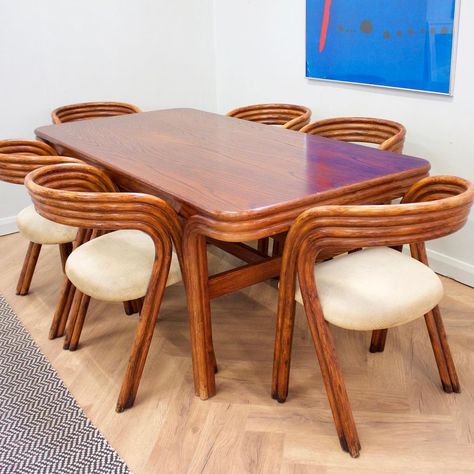 1970s Dining Table, 70s Dining Chairs, 80s Dining Table, 70s Dining Table, 80s Dining Room, 70s Dining Room, Cafe Chairs And Tables, Dreamy Furniture, 70s Table