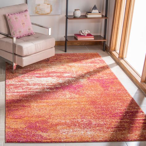 17 Stories Casey-Marie Abstract Rug & Reviews - Wayfair Canada Orange Resin, Area Room Rugs, Living Room Orange, Orange Rug, Ivory Area Rug, Orange Area Rug, Ivory Rug, Orange Rugs, Abstract Rug