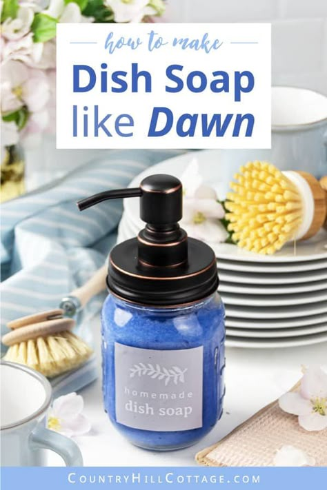 Diy Dish Detergent, Dish Soap Recipe, Diy Dishwasher Soap, Sal Suds, Dish Cleaner, Kitchen Dispenser, Homemade Dish Soap, Natural Dish Soap, Diy Dish Soap