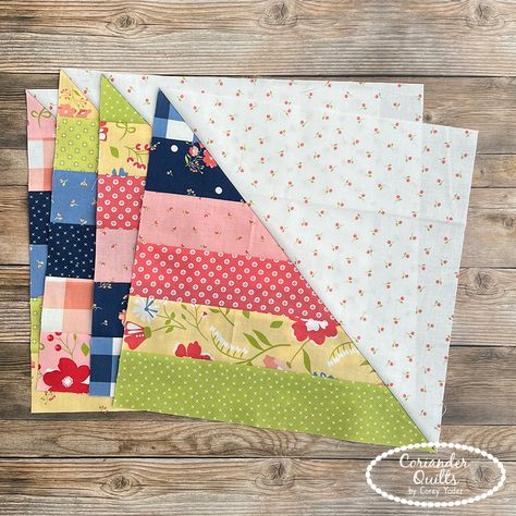 Coriander Quilts, Strip Quilt Patterns, Triangle Quilt Pattern, Jelly Roll Patterns, Jelly Roll Quilt Patterns, Quilting Designs Patterns, Scrappy Quilt Patterns, Half Square Triangle Quilts, Quilt Sewing Patterns