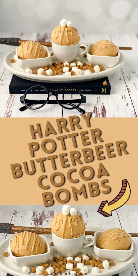 Hot Butterbeer, Harry Potter Butterbeer, Bomb Drinks, Harry Potter Butter Beer, Diy Hot Cocoa, Hot Chocolate Gifts, Cocoa Recipes, Bombe Recipe, White Hot Chocolate