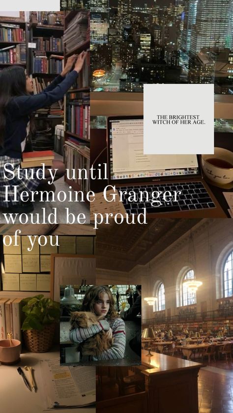 Studying Inspo Wallpaper, Hermione Granger Study, Books Studying, Aesthetic Study Motivation, Granger Aesthetic, Studying Motivation, College Motivation, School Goals, Aesthetic Study