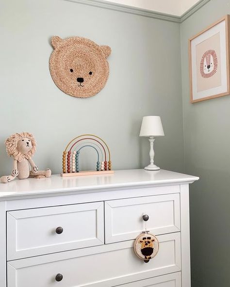 Sarah 💫 on Instagram: "Long time no post, life got hectic and we’ve been busy bts, can’t wait to share soon. Hope you’re all full of pancakes 🥞 🥰 . . . #boysbedroom #boysnursery #nurseryinspo #greennursery #kidsroomdecor #kidsroom #picturerail #panelling #wallart #myinteriorstyle #tablelamp #boysroominspo #tranquildawn #myhomevibe #myhomestyle #stylingmyhome #kidsbedroom #kidsroomdecor #nurserydecor #kidsroominspo #explorepage #boysroominspo #neutralnursery #pancakeday #matilda #safarinursery Chest Drawers Decor, Drawers Decor, Toddler Storage, Tranquil Dawn, Chest Drawers, Adorable Nursery, Stylish Nursery, Nursery Room Inspiration, Set Of Drawers