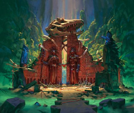 ArtStation - Lost Ruins of Arnak: Expedition Leaders - Level 2 Sites, Ondřej Hrdina Fantasy Concept, Jungle Art, Underwater Art, Fiction Idea, Scene Art, Mythology Art, Interesting History, Fantasy Concept Art, Fantasy Rpg