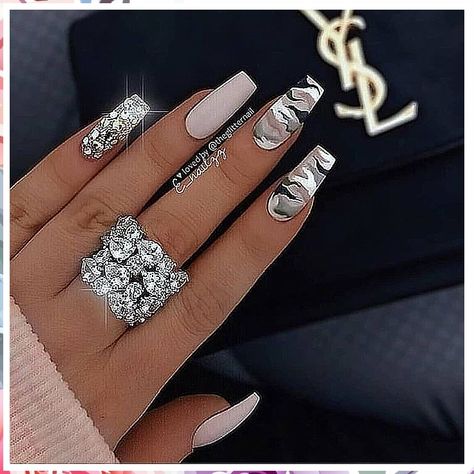 Winter Nails Coffin - Inspired! - Get your tips from the online retailer - Amazon.com Camo Nail Designs, Camouflage Nails, Camo Nails, Nail Swag, Summer Acrylic Nails, Acrylic Nails Coffin, Coffin Nails Designs, Dope Nails, Long Acrylic Nails