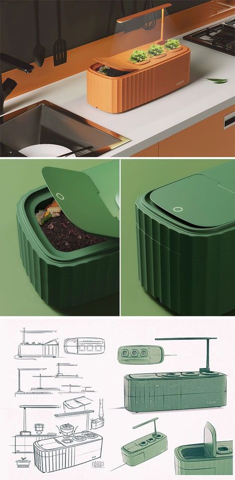 Kitchen Product Design, Food Container Design, Food Product Design, Sustainable Lighting, Eco Design Product, Blender Composting, Food Container, Future Food Technology, Sustainable Design Product