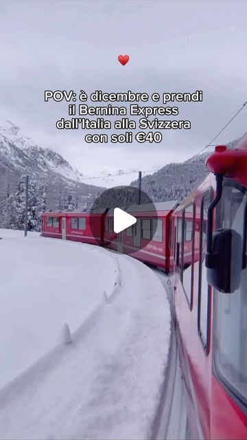 Natale Vibes on Instagram: "ECCO COSA DEVI SAPERE PRIMA DI PARTIRE CON IL BERNINA EXPRESS E IL TRENINO ROSSO 🚂✨

💡 Salva questo post per non perderti nessun dettaglio!

❄️ *Il Percorso*: Il Bernina Express collega Coira (Svizzera) a Tirano (Italia) attraversando paesaggi mozzafiato delle Alpi svizzere, passando per il famoso viadotto Landwasser e arrivando fino al passo del Bernina a 2.253 metri di altitudine.

❄️ Fermate consigliate: St. Moritz, Poschiavo e Alp Grüm, tutte da scoprire!

❄️ Scegli il posto giusto! Prenota sul lato destro se viaggi da Coira a Tirano, o sul sinistro da Tirano a Chur, per goderti al massimo il panorama!

❄️ Prenota i biglietti con anticipo, è indispensabile!

❄️ Programma una sosta a Tirano per una giornata di esplorazione o per visitare la splendida region Bernina Express, St Moritz, Chur, On Instagram, Instagram