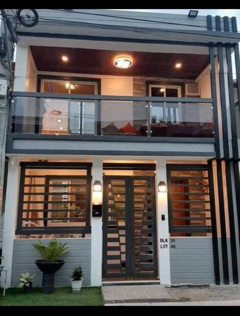 Small House Design Philippines, Apartemen Studio, Home Elevation, 2 Storey House Design, Small House Layout, House Balcony Design, Modern Small House Design, Small House Design Exterior, House Design Exterior