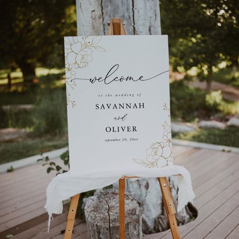 Boho Autumn, Flourish Design, Welcome Boards, Gray Wedding, Welcome Sign Template, Wedding Posters, Fall Watercolor, Wedding 2024, Wedding Welcome Sign