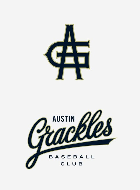 Austin Grackles by Steve Wolf Emblem Logo Design, Baseball Branding, Logo Baseball, Badge Logo Design, Baseball Branding Design, Baseball Logo Design, Baseball Logo, Sports Monogram Logo, Sports Logos