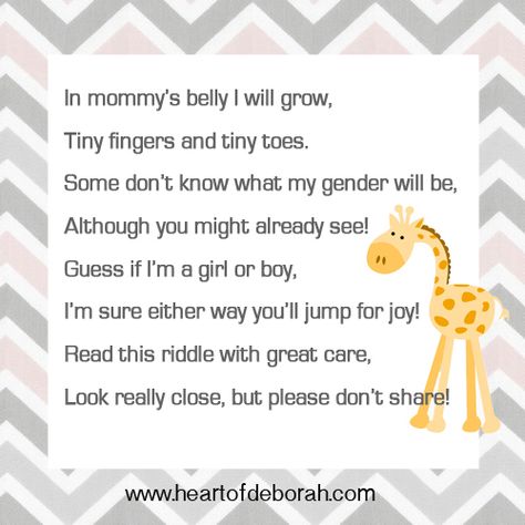 Looking for a creative way to share your baby's gender with your family and friends? Check out these baby gender reveal riddles and free printable! Gender Reveal Riddle, Gender Reveal Announcement, It's A Boy Announcement, Action Songs, Baby Reveal Party, Baby Boy Announcement, Girl Gender Reveal, Gender Party, Baby Gender Reveal