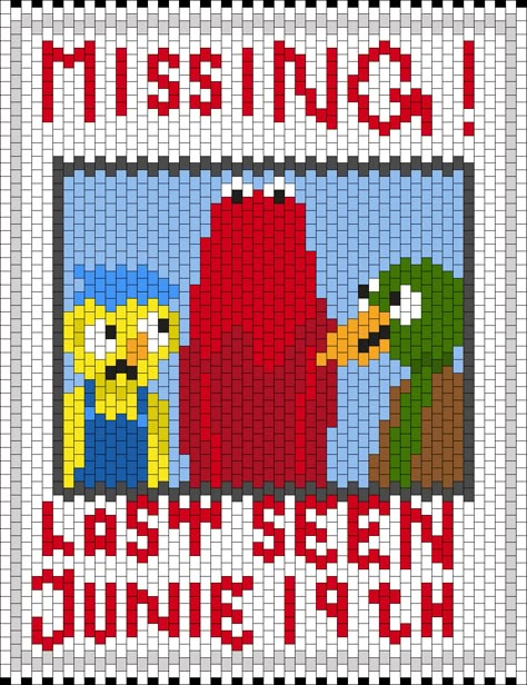 DHMIS MISSING! Pony Bead Patterns | Characters Kandi Patterns for Kandi Cuffs Dhmis Perler, Dhmis Perler Beads, Dhmis Kandi, Deltarune Kandi Pattern, Invader Zim Kandi Pattern, Kandi Patterns Templates, Clown Kandi Pattern, Monster Kandi Pattern, Kandi Cuff Patterns