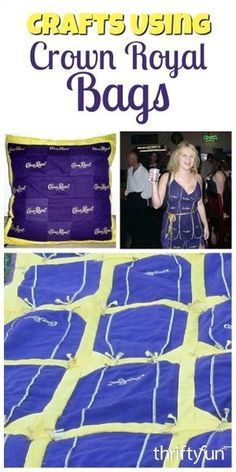 Crown Royal Bags Craft Ideas Diy, Ideas For Crown Royal Bags, Crown Royal Bags Ideas, Crown Royal Bags Ideas Diy, Crown Royal Diy, Cloth Crown, Pendleton Whiskey, Crown Royal Crafts, Royal Cape