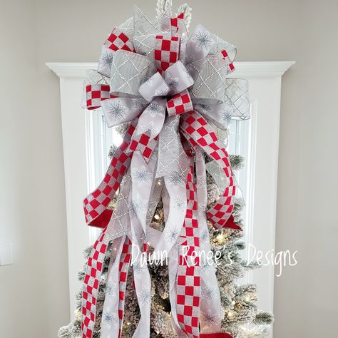 Christmas tree topper bow diy